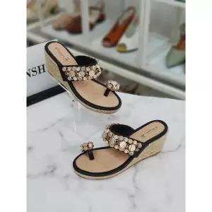 [HANSHOE]한슈 세이브존07 엄지 쪼리 큐빅 웨지힐 HS39352-9il (S11206589)