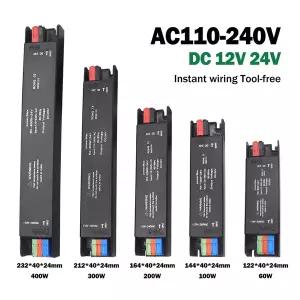울트라 조명 변압기 110V 220V 12V 24V 60W 100W 200W 300W 400W CCTV LED 스트립 전원 공급 장치 어댑터