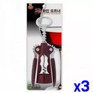 홈파티 고급 오프너 코르크스크류 스크류 커터 재사용 코르크따개 3개 병따개