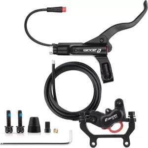Hycline 4-피스톤 전기자전거 유압 브레이크 세트 Zoom H876E 2-핀 파워 오프 키트 포함 160mm/180mm 로터