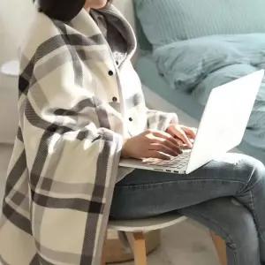 가을 극세사담요 겨울 똑딱이 어깨담요 가을겨울