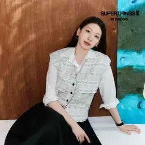 [X슈퍼띵스] 26FW 펄 트위드 베스트