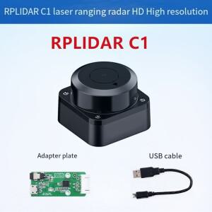 SLAMTEC RPLIDAR C1 라이더 센서, TOF 12m 범위, 360 ° 스캐닝, 로봇 포지셔닝, 매핑, 내비게이션, 장애물