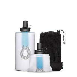 HydraPak PackFlask 하네스 장착 필터 물병 (750ml) | 핸즈프리, 신축성 메쉬 파우치, 손쉬운 접근성, 초경량, 접이식 소프트 플라스크와 포함, 등산 및 백패킹용