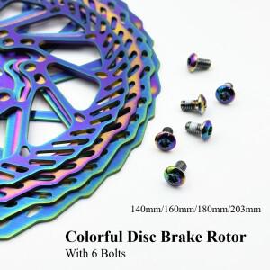 140mm/160mm/180mm/203mm 자전거 스테인리스 스틸 디스크 브레이크 로터 6개의 볼트  MTB/로드 바이크용 다