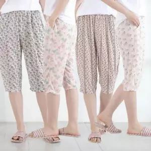 화이트 몸빼바지 꽃바지 주머니 허리 고무줄 여성 여름 7부 작업복 냉감 흰색 고무바지 까실이 밴딩 일바지
