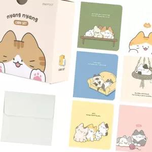 (올핀)냥냥 캐릭터 카드세트 미니카드 손편지 단체선물 판촉물