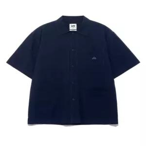 [정품] LEE 커버올 반팔 셔츠 네이비 LE2502SS08NA