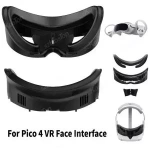 Pico 4 VR 헤드셋 교체 용 페이스 인터페이스 브래킷 스폰지 가죽 패드 액세서리 세척 가능한 커버 마스크