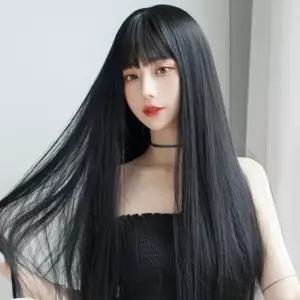 핸드메이드 인모 풀뱅 탑커버 앞머리가발 헤어피스