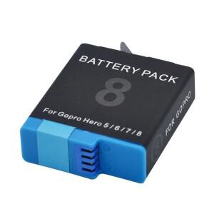 GoPro Hero 8 7 6 5 용 1680mAh 배터리 충전식 리튬 이온 팩 모션 카메라 보관함
