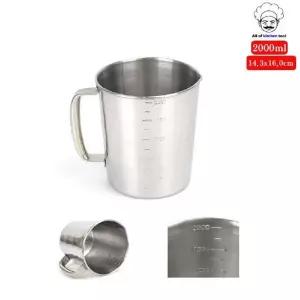 대용량 스텐 계량컵 조리용 대형비커 2000ml/계량/믹싱/컵/볼/비커/홈/베이킹/제빵/쿠키/가정/조리/다용도