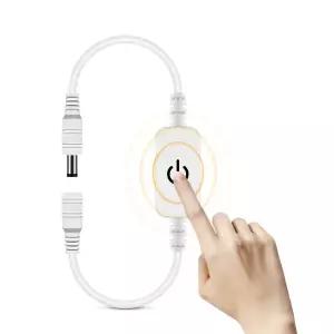 호환  DC 12V-24V 4A 터치 센서 라이트 조광기 스위치 컨트롤러 밝기 LED 스트립 라이트 용 무단 디밍 가능