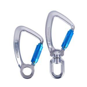 훅 구조 야외 알루미늄 등산 암벽 암벽등반장비 Carabiner 클라이밍용품 안전 등반 내리막 버클 35KN