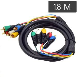 1.8m AV 케이블 HDTV 오디오 금도금 5 RCA RGB 코드 DVD VCR CD 플레이어 홈 시어터 와이어 연결 변환