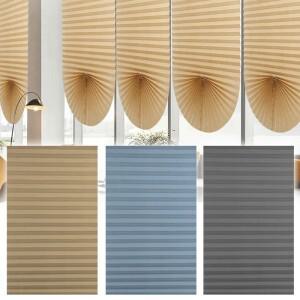 5크기 자체 접착 Pleated 블라인드 욕실 발코니 음영 침실 거실 대한 절반 정전 Windows 커튼 커튼