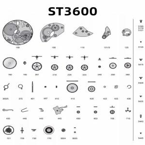 무브먼트 밸런스 휠 브릿지 깔판 포크 수리 부품  ST36 6497 액세서리  1 개