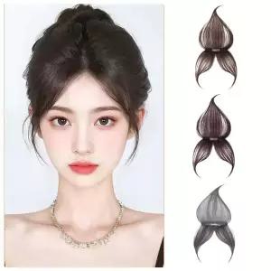 똑딱이 얇은 정수리 앞머리 부분가발 헤어피스 간편