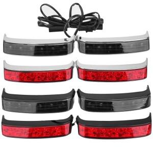 오토바이 LED 안장 가방 브레이크 러닝 수하물 회전 신호등 브레이크 테일 라이트 램프 Harley Touring Ele