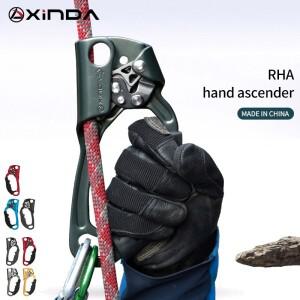 XINDA-야외 스포츠 암벽 등반 오른손 어 센더 장치  등산가 왼쪽 핸들 어 센더 등반 로프 도구