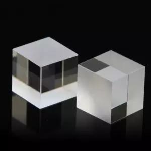 프리즘 사용 광학 투명 50x50mm 빔스플리터 반반사 홀로그램 실험