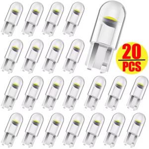 T10 W5W LED 자동차 캔버스 글래스 COB 6000K 독서등 돔 램프 마커 웨지 번호판등 전구 168 194 192 DC 12V
