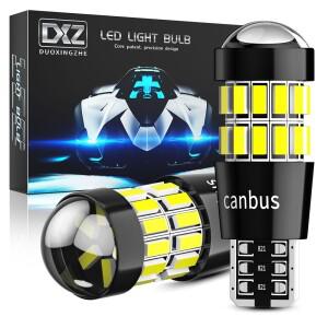 DXZ 2PCS W5W T10 LED 전구 렌즈 30SMD 12V WY5W Canbus 자동차 통관 인테리어 돔 주차 신호등 BMW Audi Me