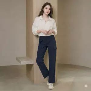 Everlast 우먼 폴리나일 신축성 팬츠