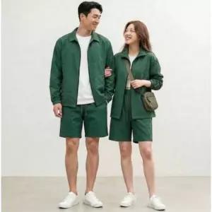 [텐바이텐]여성 여름 시어서커 바람막이 자켓 반바지 팬츠 세트