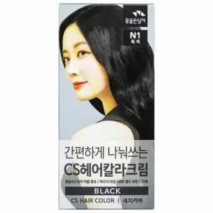 크림 꽃을든남자 여름 CS 간편하게 헤어칼라 나눠쓰는 한정 남성 여성 특가 4회분-N1(흑색)