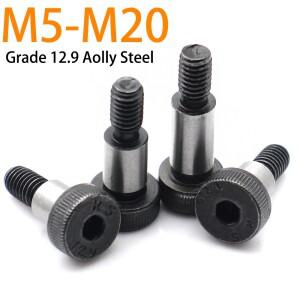 1/2pcs 12.9 등급 합금강 육각 소켓 헤드 숄더 볼트 알렌 스크류 정밀 스페이서 포지셔닝 M5-M20