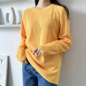 YAN 1038W 여자오버핏무지개하찌니트티