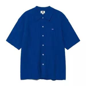 [매장정품] 리 부클 카라 반팔 가디건 블루 LE2402CD03BL