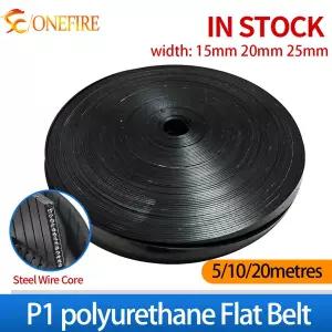 호환  P1 플랫 벨트 폭 15mm 20mm 25mm 두께 11.6mm 색상 검정색 폴리우레탄 P1-20mm P1-25mm 스틸 코어 포