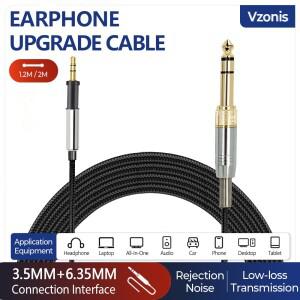 AKG K450 K451용 2.5MM 잭 플매트 카펫 러그를 3.5+6.5MM 변환하는 헤드폰 업그레이드 변환 케이블
