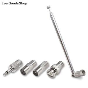 4/5Pcs AV 스테레오 수신기 증폭기 막대 안테나 3.5mm 어댑터 FM 라디오 텔레스코픽 나사  남성 플매트 카