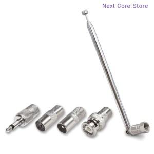[NC]4/5Pcs AV 스테레오 수신기 증폭기 로드 안테나 3.5mm 어댑터 FM 라디오 텔레스코픽 나사  수 플매트