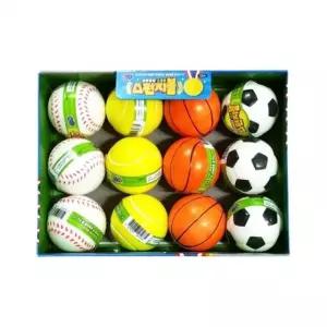 말랑말랑 안전완구 축구공 박스 소형축구 실내용 스펀지공 놀이볼 180개입 지름9.5cm 재미존