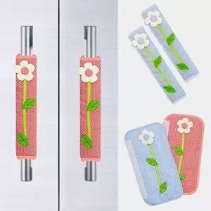 냉장고 손잡이커버 2p 플라워 자동차 벨트 커버 덮개-WFGFVCC