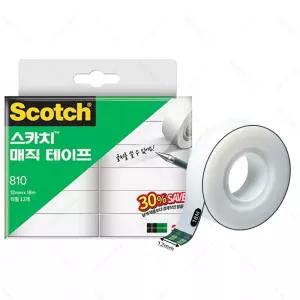 스카치 매직테이프 12mm 리필 12롤 강력점착 깔끔제거 필기가능테이프