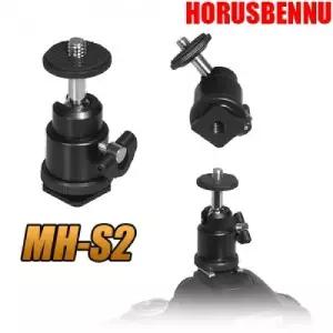 호루스벤누 핫슈마운트 미니볼헤드 MH-S2 (메탈블랙)볼 경량볼 카메라연결 휴대용볼 핫볼 액세서리 고정소
