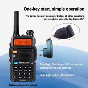 Baofeng UV-5R UV-32용 무선 블루투스 프로그래밍 어댑터 햄 라디오 전화 APP Type-C 워키 토키 액세서리