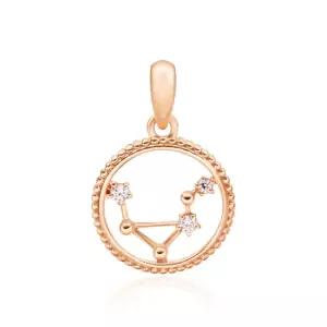 [비앤비골드] 18K 원형 볼볼 천칭자리 별자리 펜던트 JNP23482