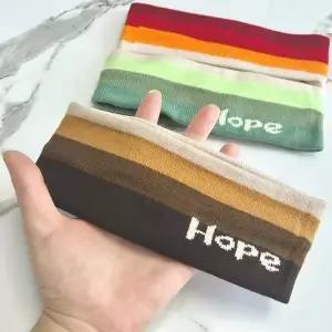 [제이큐]HOPE 컬러 배색 헤어밴드 러닝 헬스 땀흡수 머리띠 패션소품 헤어액