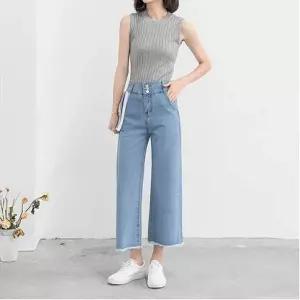 데님팬츠 연청 스판 여성 하이웨스트 청바지 부츠컷 SWFKBXJ7