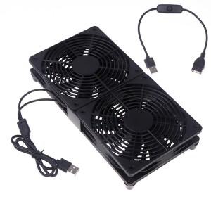 속도 컨트롤러 포함 USB 라우터 냉각 선풍기, DIY PC 쿨러 TV 박스, 무선 무소음, 모뎀 리시버, 120mm, 5V