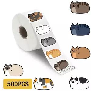 500PCS 만화 고양이 Tuo 롤 스티커 스케이트 보드 노트북 수하물 전화 선물 방수 귀여운