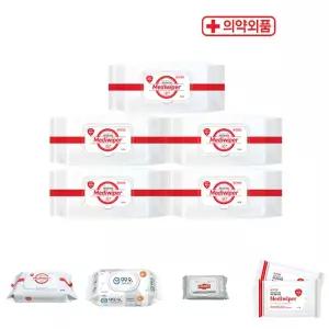 (80매 5개) (의약외품)메디와이퍼 손소독티슈 캡형/소독/티슈/세정/크리너/손소독/손세정/티슈형/휴대용