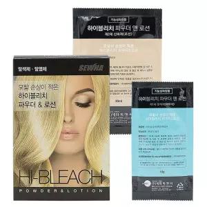 세화하이블리치파우더탈색제10g+30ml 탈염제 검은머리 모발블랙빼기 헤어칼라 셀프브리치 염색약 미용실