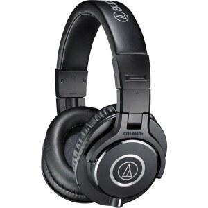 오디오 테크니카 ATH-M40x 프로페셔널 스튜디오 모니터 헤드폰, 블랙, 최첨단 엔지니어링, 90도 회전 이어컵, 프로급 이어패드/헤드밴드, 분리형 케이블 포함